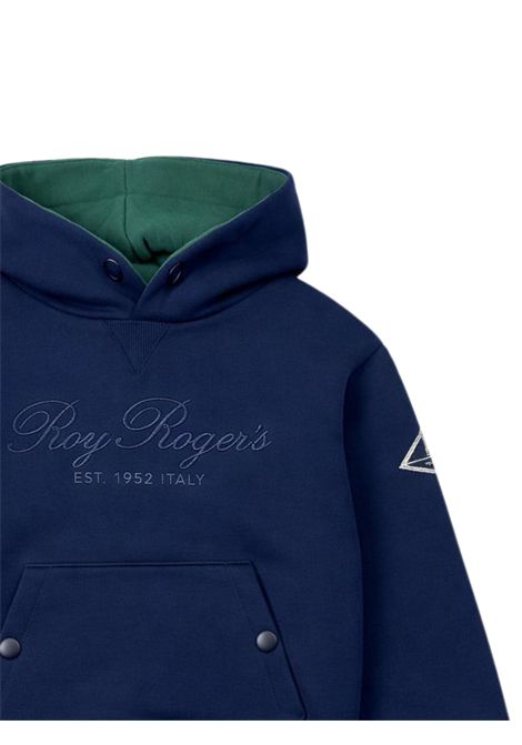 Felpa bambino blu in cotone ROY ROGER'S | F10100/SUBLU